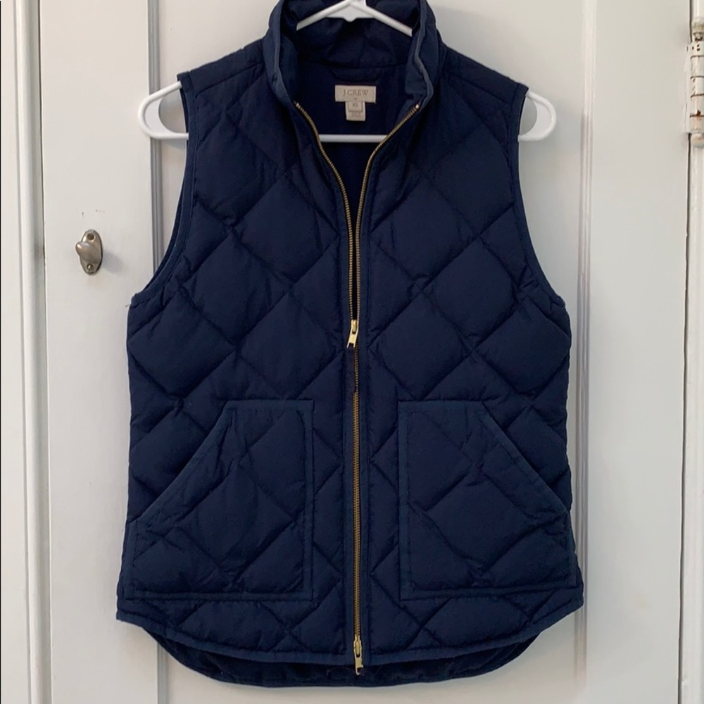 J. Crew Navy Quilted Vest